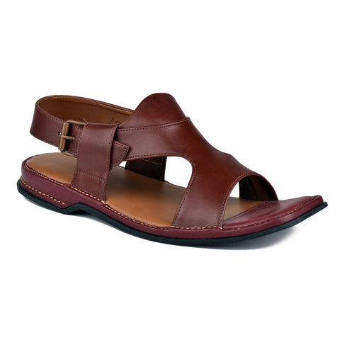 Burgundy Panjedar Chappal