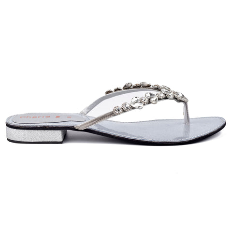 Silver Fancy slippers WN8083