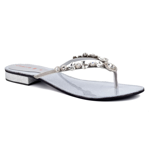 Silver Fancy slippers WN8083