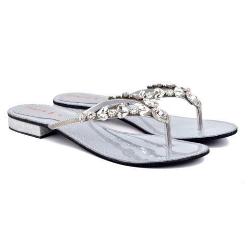 Silver Fancy slippers WN8083