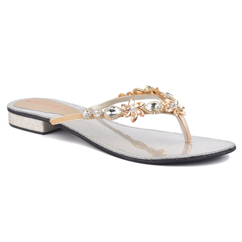 Golden Fancy Slippers WN906