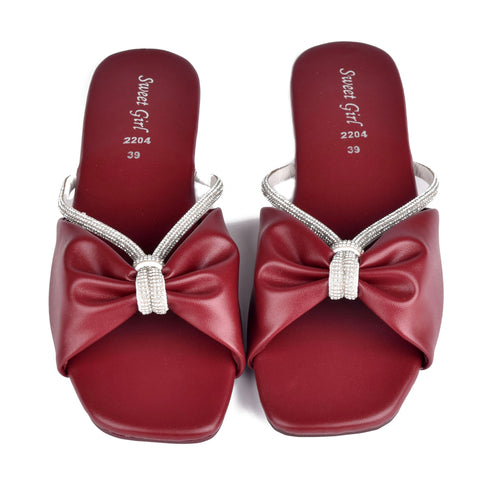 Maroon Casual slippers WN902