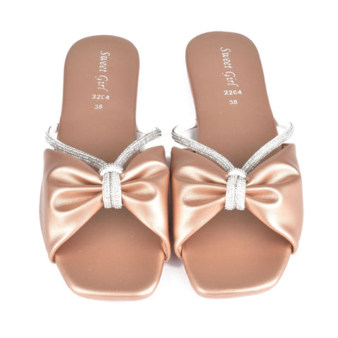 Metalic Peach Fancy Slippers WN902