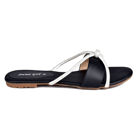 Black Casual Slippers WN8098