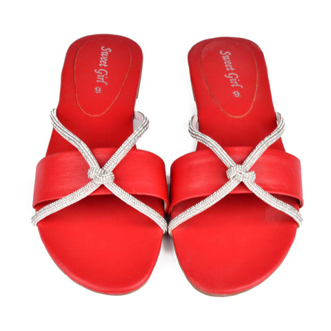 Red Casual Slippers WN8098