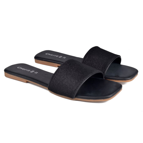 Black Casual Slippers WN900