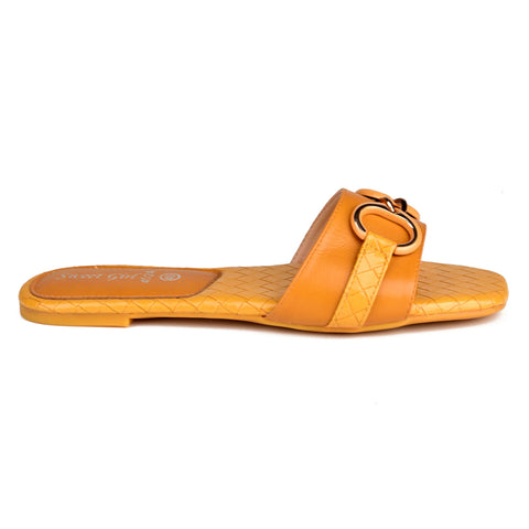 Yellow Casual Slippers WN8093