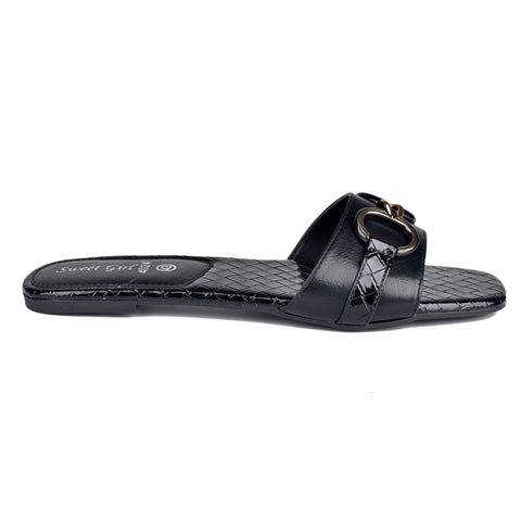 Black Casual Slippers WN8093