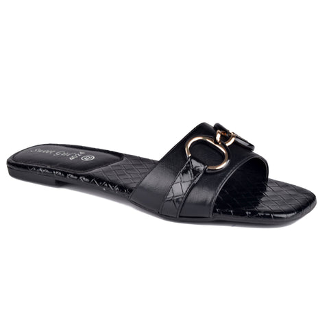 Black Casual Slippers WN8093