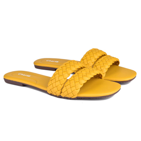Yellow Casual Slippers WN901