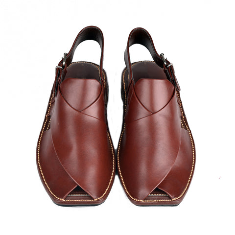 Burgundy Zardari Chappal