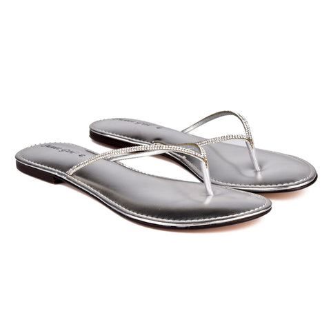 Silver Fancy Slippers WN8089