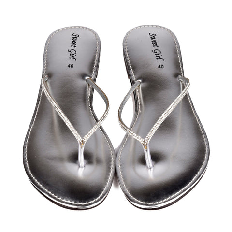 Silver Fancy Slippers WN8089