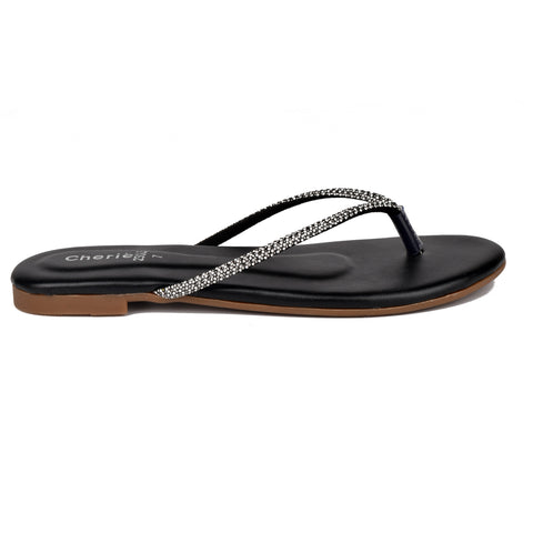 Black Casual Slippers WN918