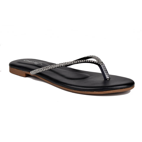 Black Casual Slippers WN918