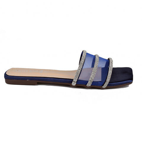 Blue Fancy slippers WN914