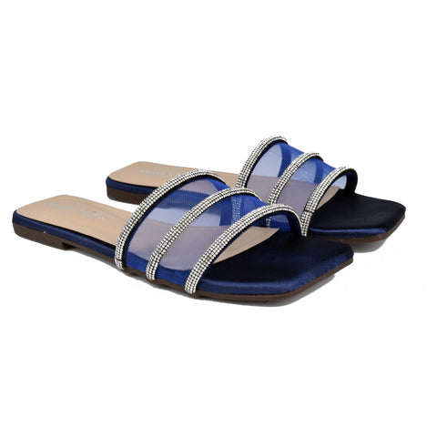 Blue Fancy slippers WN914