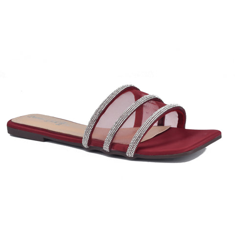 Red Fancy slippers WN914