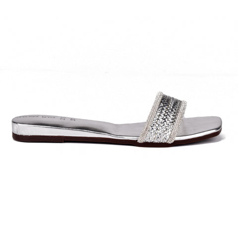 Silver Fancy Slippers WN923