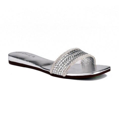 Silver Fancy Slippers WN923