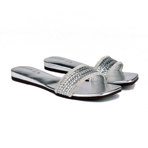 Silver Fancy Slippers WN923