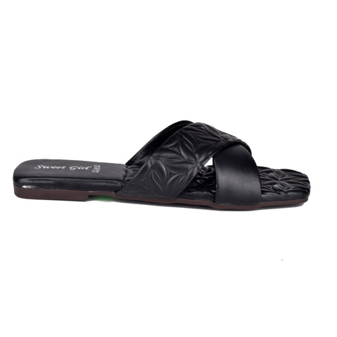 Black Casual Slippers WN921