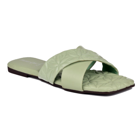 Green Casual slippers WN921