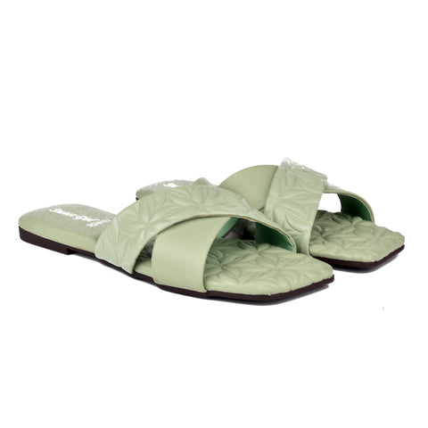 Green Casual slippers WN921