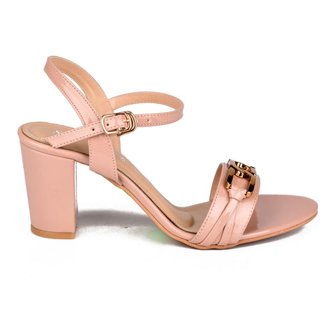 Peach Casual Block Heel Sandals WN5077