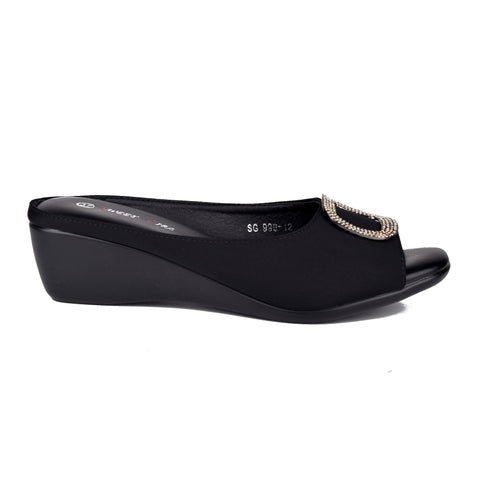 Black Comfit Wedges WN09079