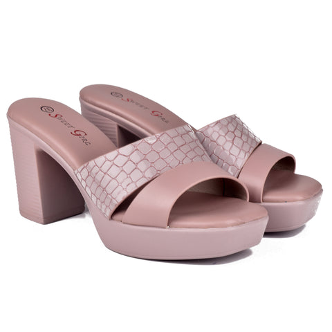 Pink Comfit Block Heels WN9086