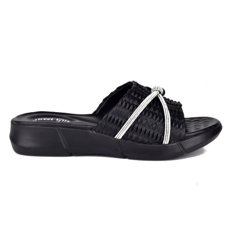 Black Comfit Slippers WN9077