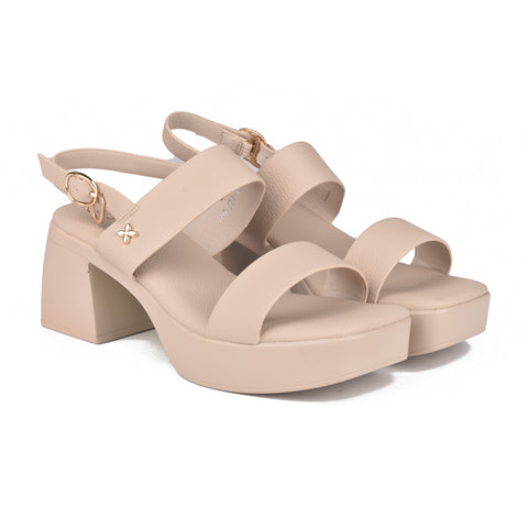 Biege Comfit Block Heel sandals WN9083