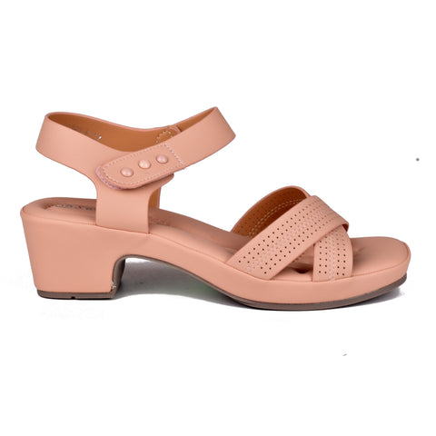 Pink Comfit Block Heels Sandals WN9085