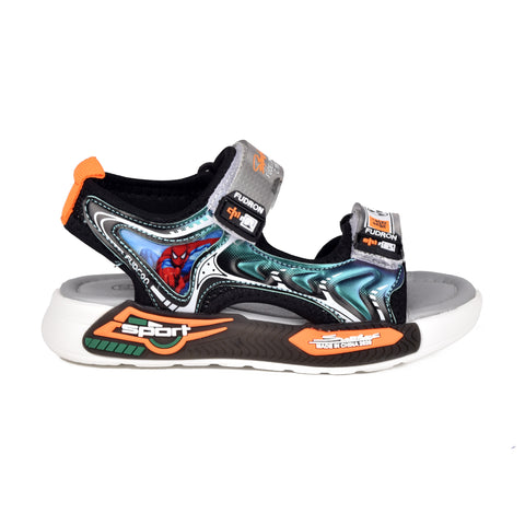 Boys Black Casual Sandal KD116