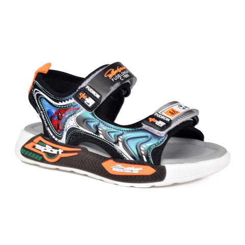 Boys Black Casual Sandal KD116
