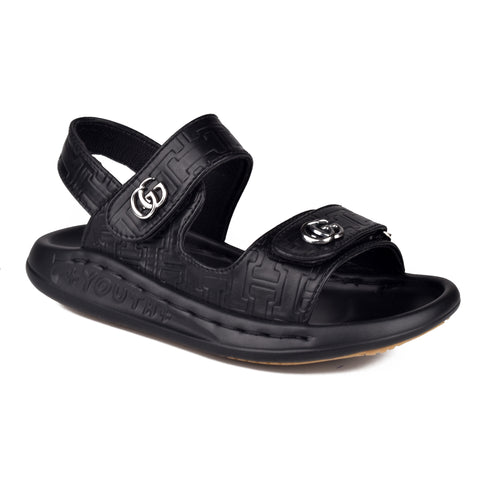 Boys Black Casual Sandal KD099