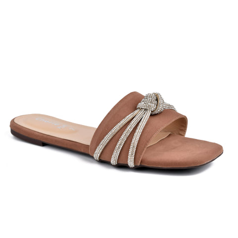 Light Brown Fancy Slippers WN909