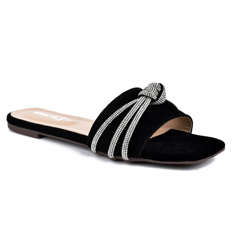 Black Fancy slippers WN909