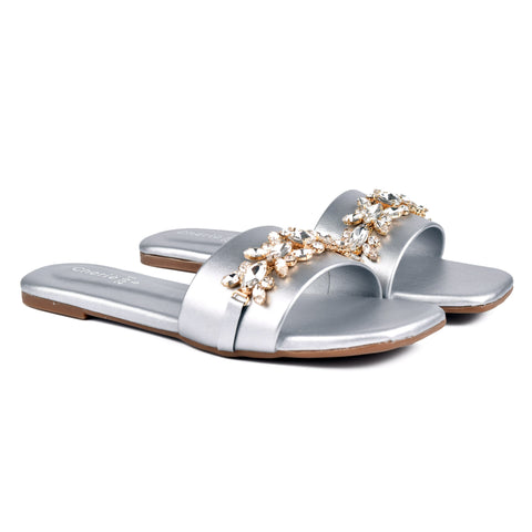 Silver Fancy Slippers WN908