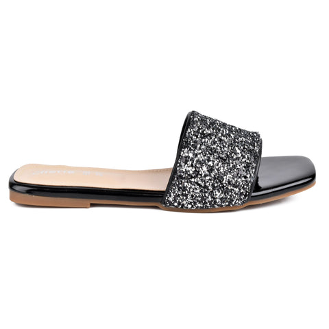 Black Casual Slippers WN910