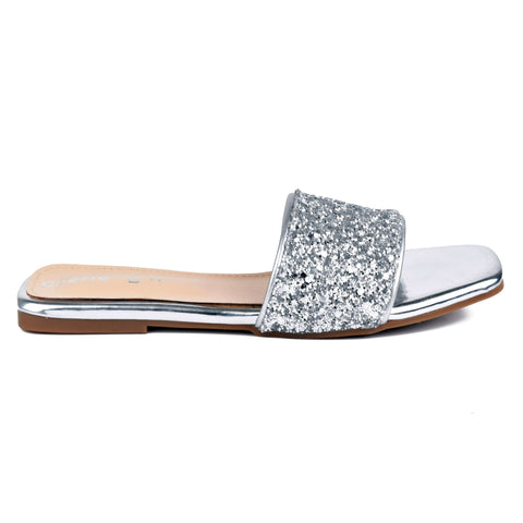 Silver Fancy Slippers WN910