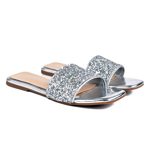 Silver Fancy Slippers WN910