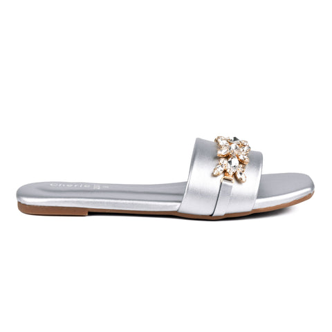 Silver Fancy Slippers WN908