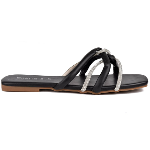 Black Casual Slippers WN911